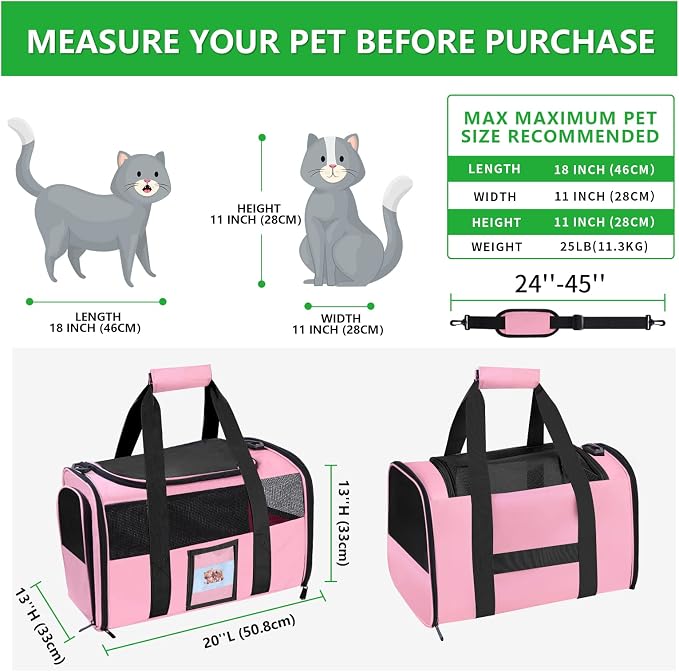 20" Large Cat Carrier Soft Sided - Image 2