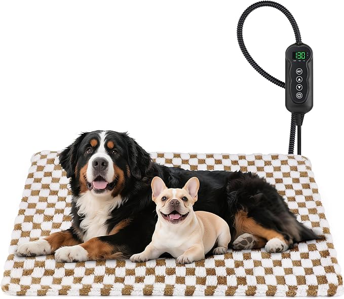 MIXJOY Heated Dog Bed, Waterproof Electric Dog Cat Heating Pad by MIXJOY
