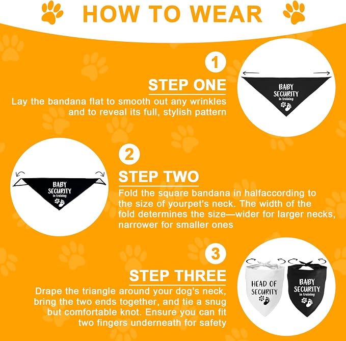 2 Pack Dog Bandana Pregnancy Announcement, Baby Security in Training and Head - Image 4