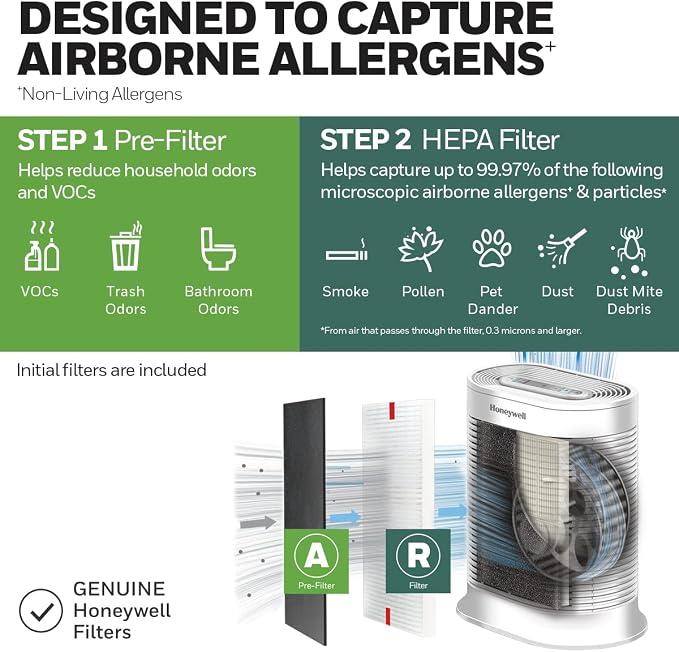 Honeywell HPA300 HEPA Air Purifier, Airborne Allergen Reducer - Image 6