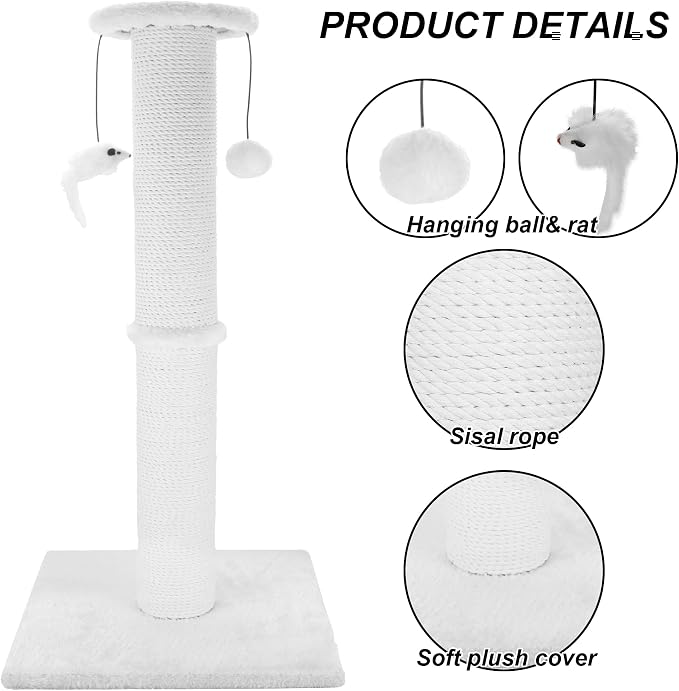 Cat Scratching Post 34 Inches Heavy Duty and Thicker Cat Scratching Post Sisal - Image 4