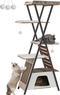 FourFurPets 72.4" Cat Tree, Modern Cat Tower by FourFurPets