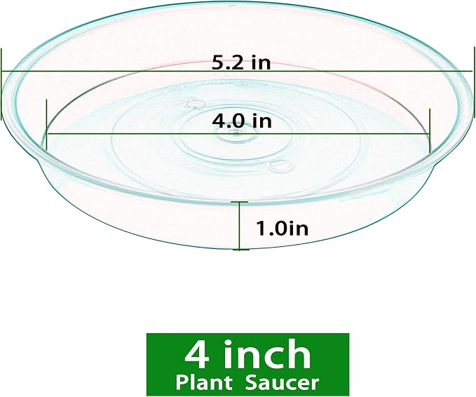 6 Pack Plastic Plant Saucer Water Drip Tray, 4 5 6 7 8 9 10 11 12 inch - Image 2
