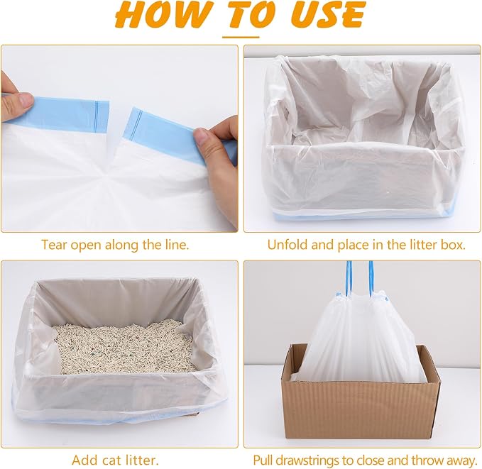 120 Pack Cat Litter Bags Compatible - Image 6