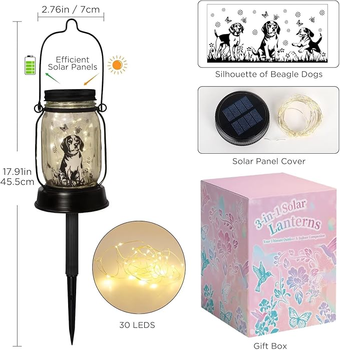 Beagle Gifts for Women/Men Beagle Solar Lanterns Dog Mom Birthday Dog Lovers - Image 7