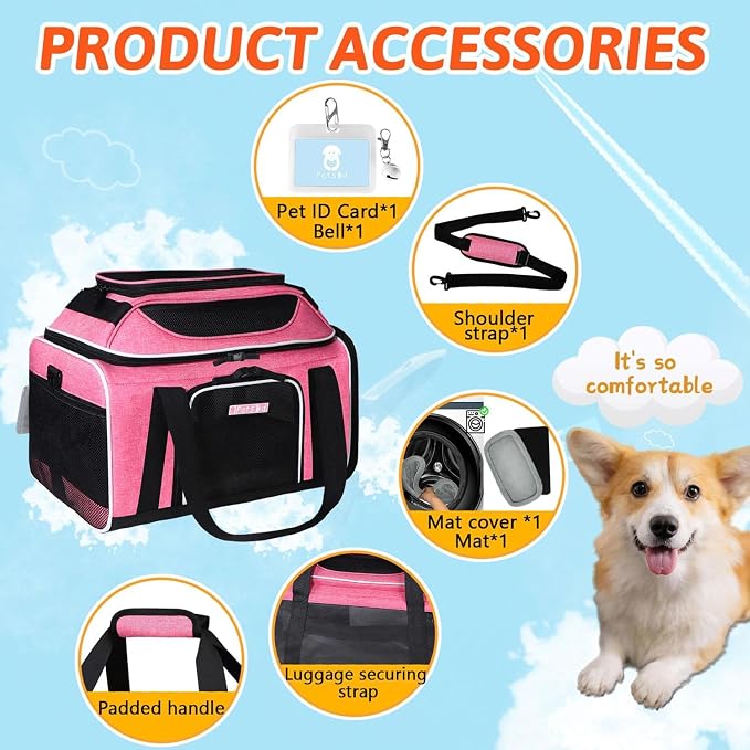 Petskd Top-Expandable Pet Carrier 17x12x8.5 Inches JetBlue Allegiant Spirit - Image 7