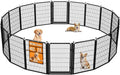 Dog Fence Outdoor Pens Outside, Portable Dog Play Pen 40" H 18 Panels Pet by Unknown