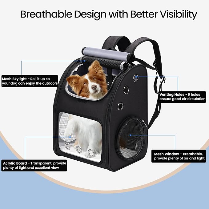Cat Backpack Carrier, Expandable Pet Carrier Backpack - Image 5