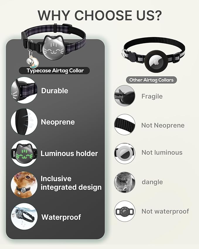 Waterproof Airtag Cat Collar, Breakaway Cat Airtag Collar - Image 7