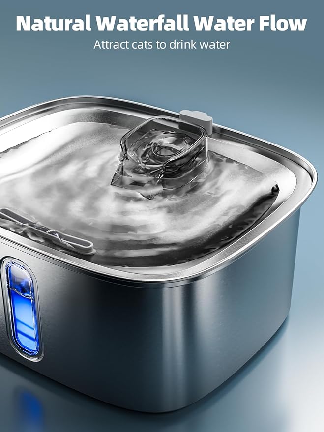 Dog Water Fountain for Large Dogs, 9L/2.4Gal Stainless Steel Dog Fountain - Image 9