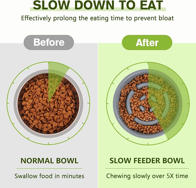 Pecute Slow Feeder Dog Bowls to Slow Down Eating, Dog Bowl Slow Feeder - Image 3