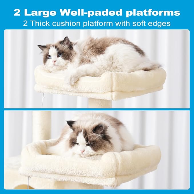 Hey-brother Large Multi-Level Cat Tree Condo Furniture - Image 4