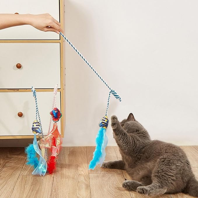 IUHKBH Cat Wand Toy, Saft Kitty Toy - Image 6