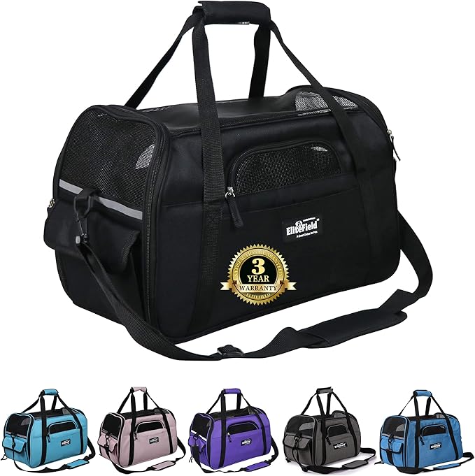 EliteField Soft Pet Carrier Soft Sided Dog Puppy Cat Carrier Travel Bag by EliteField