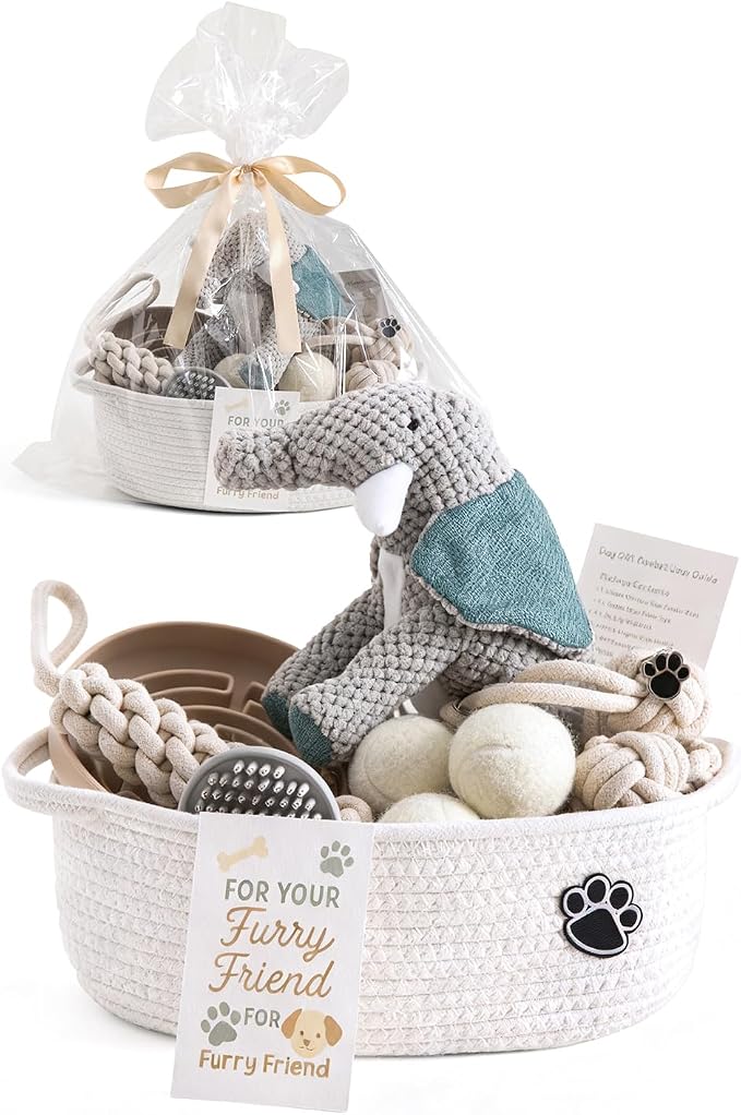 Dog Gift Basket – Puppy Starter Kit, Welcome New Puppy Gift Basket by Wanapure