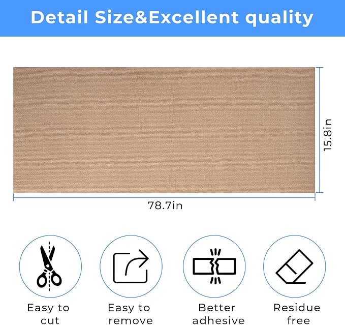 Cat Carpet remnants Cat Scratching Mat Trimmable Self-Adhesive Carpet DIY - Image 2