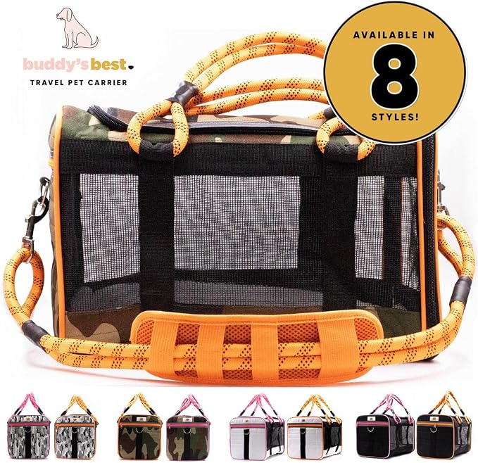 Buddy's Best Airline Approved Pet Carrier – White & Pink Heavy Duty, Fits Under - Image 8