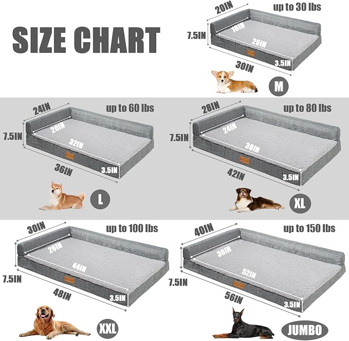 Patas Lague Orthopedic Jumbo Dog Bed - Image 6