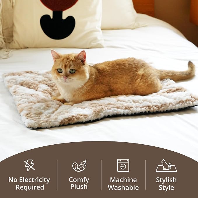 Self Warming Cat Bed, Non-Slip Heated Dog Mat Thermal Blanket - Image 2