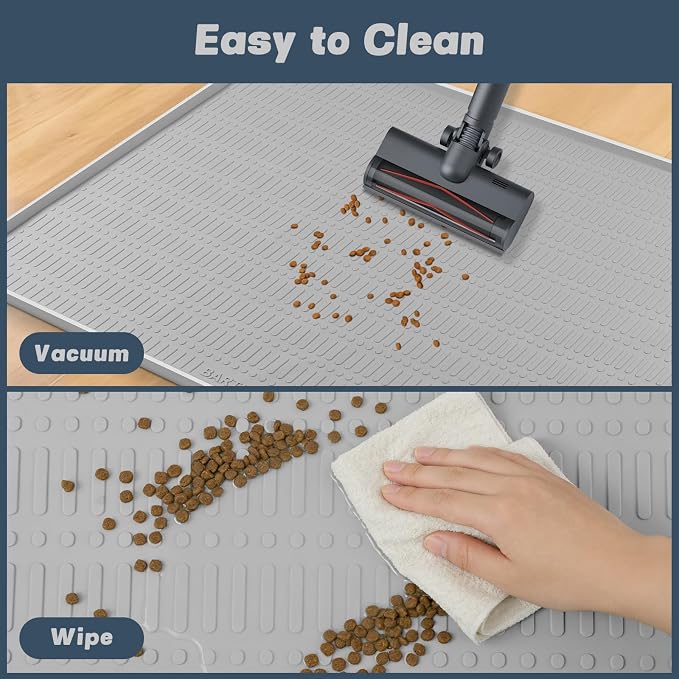 47" x 35" Silicone Cat Food Mat, Waterproof Pet Feeding Mat - Image 5
