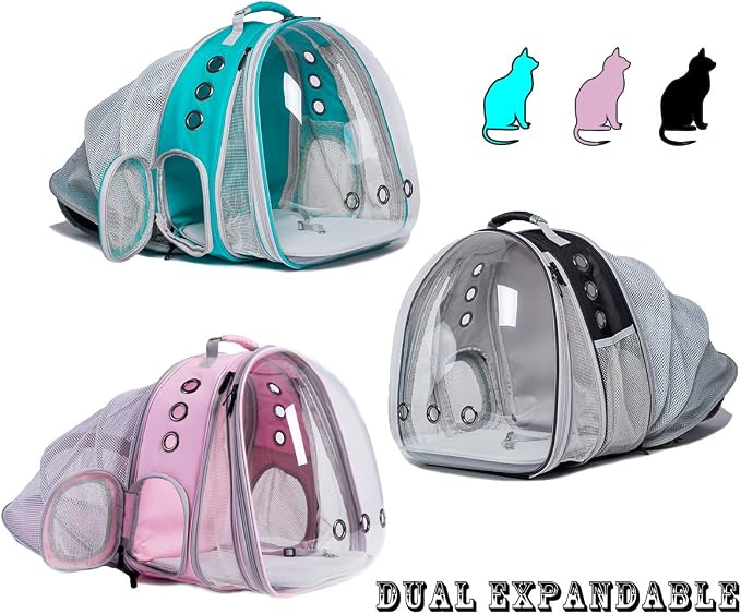 Dual Expandable Cat Backpack Carrier, Fit up to 20 lbs, Expandable Pet Carrier - Image 4
