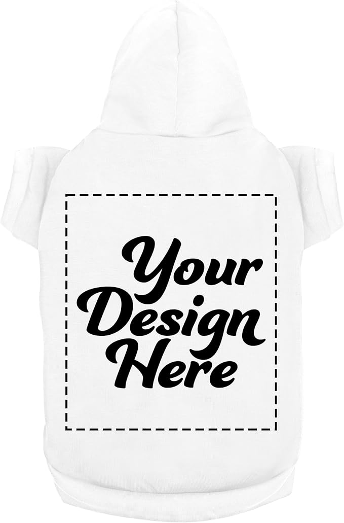 Personalized Dog Hooded Sweatshirt Custom Pet Pullover Hoodie Text/Image by apparelyn
