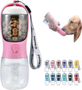 Dog Water Bottle with Food Container, Travel Puppy Water Bowl, Portable Pet by Cibaabo