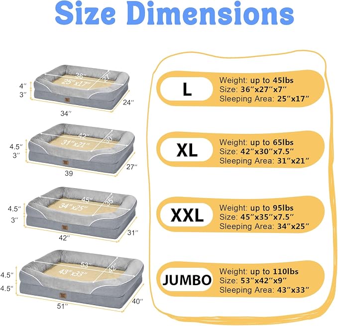 Washable Orthopedic Large Dog Bed - Image 7