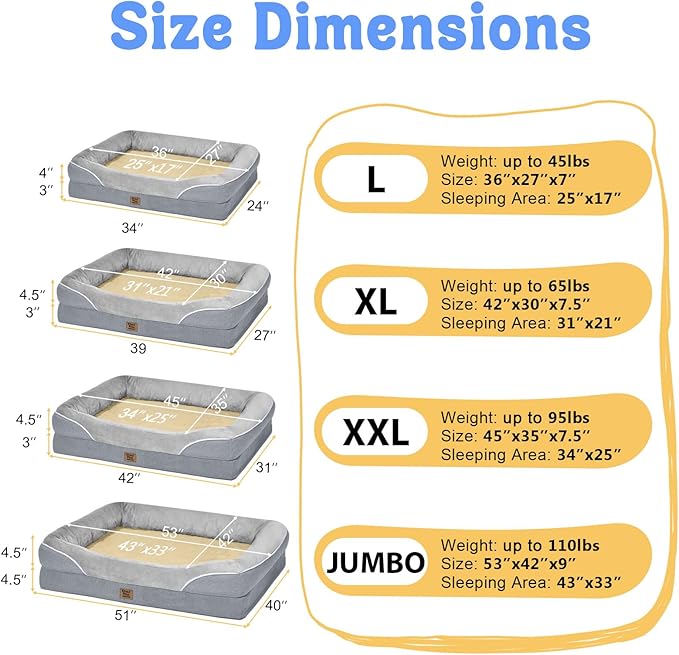 Orthopedic Removable Large Dog Bed -XL Large Dog Bed - Image 7