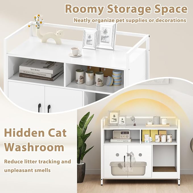 Giantex Cat Litter Box Enclosure - Image 4
