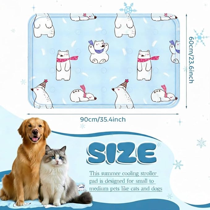 Nuanchu Dog Stroller Cooling Mat Waterproof Outdoor Pet Cooling Mat Washable - Image 2