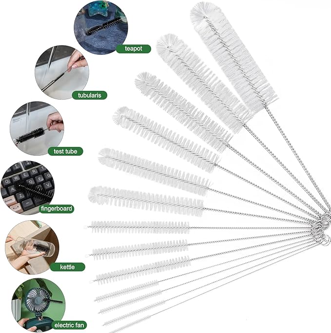 CiaraQ Bottle Cleaning Brushes, 8 Inch Nylon Tube Brush Set, Cleaner - Image 2