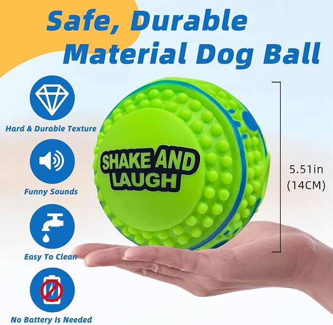 Spiky Interactive Dog Toys Ball, Shaking - Image 4
