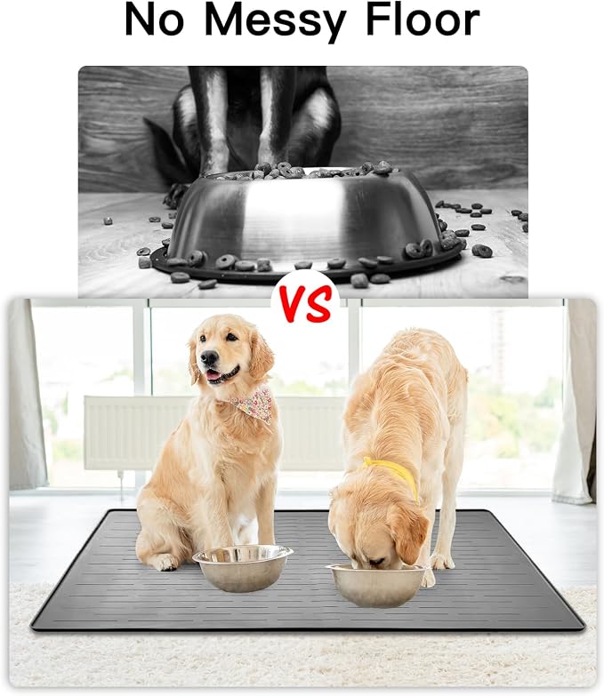 48" x 32" XXXL Largest Pet Food Mat, Silicone Dog Mats - Image 5
