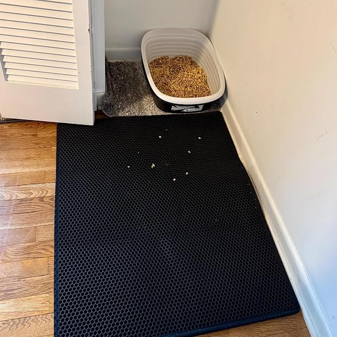 Cat Litter Box Mat: 36"x 30" Waterproof Kitty Cat Litter Trapping Mat, - Image 9