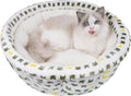 Super Soft Small Dog & Cat Bed, Anti-Anxiety Puppy Cuddler, Cozy Round Fluffy by AIWIKIDE