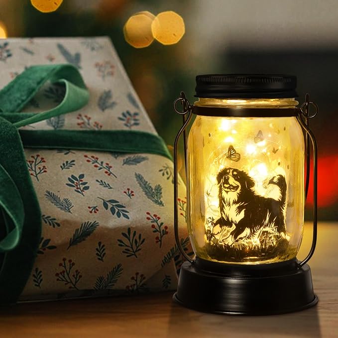 Bernese Mountain Dog Gifts for Women/Men Bernese Mountain Solar Lanterns - Image 6