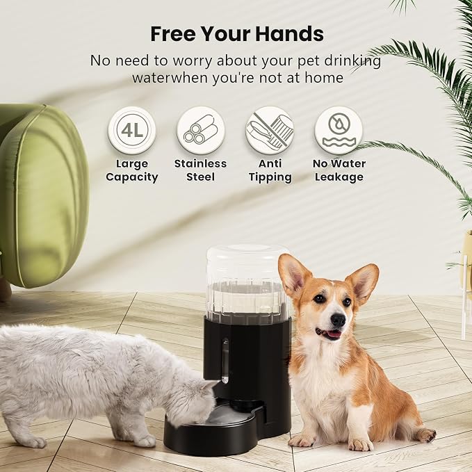 CZPET Automatic 4L/1Gal/135Oz Cat Water Dispenser - Image 2