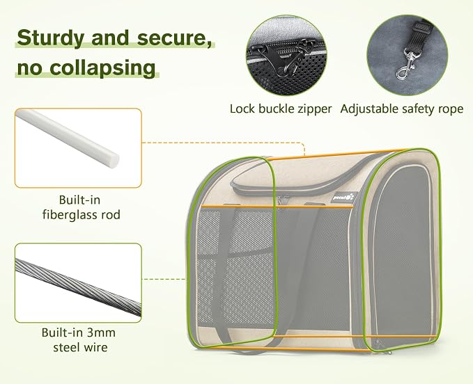 Pecute Cat Backpack with Widened Interior Space, Upgraded Dog Backpack Carrier - Image 5