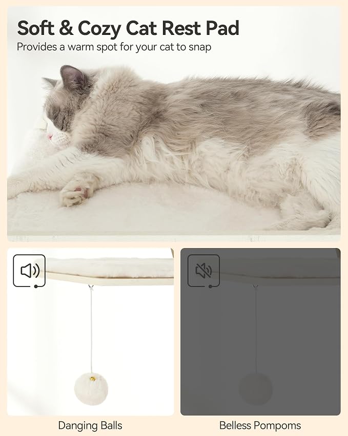 FourFurPets 72.4" Cat Tree, Modern Cat Tower - Image 5