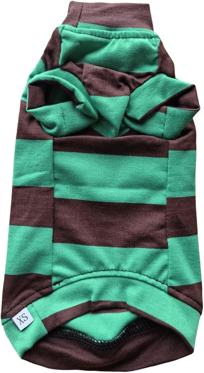 Vintage Stripes Sphynx Hairless Cats Shirt Cotton Cat Turtleneck Pet Clothes by Kitipcoo