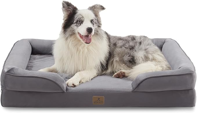 Bedfolks Orthopedic Dog Bed, Big Waterproof Dog Sofa Bed by Bedfolks