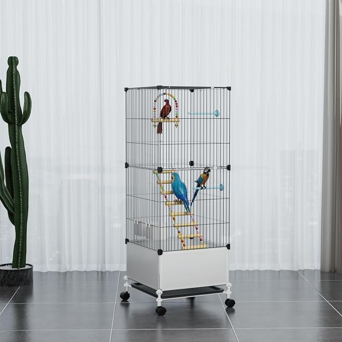 Medium Flight Bird Cage, Wide Birdcage - Image 8