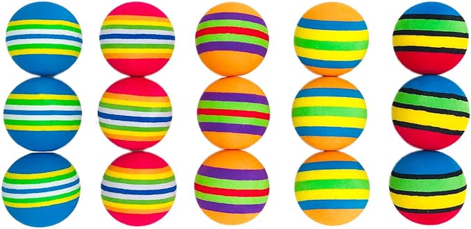 PET SHOW 15pcs 1.4" Interactive Cat Toy Balls - Image 3