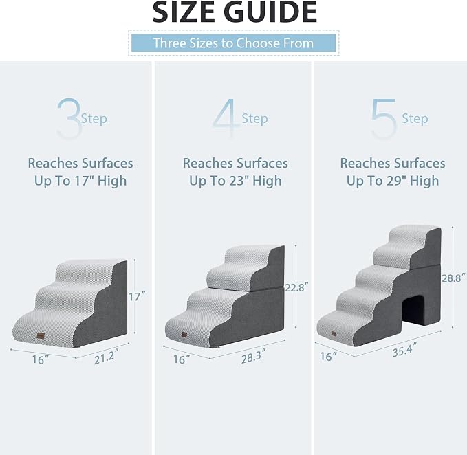 Dog Stairs for High Beds, 4-Step Dog Steps for Small Dogs and Cats, Foldable - Image 7