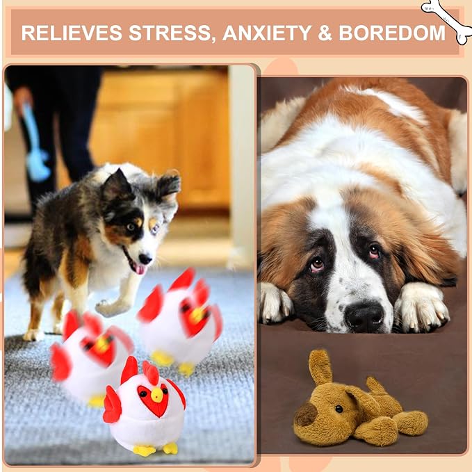 BABORUI Interactive Dog Toys Rooster, Jumping Squeaky Dog Toys - Image 4
