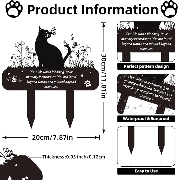 Pet Cat Memorial Grave Markers - Image 2