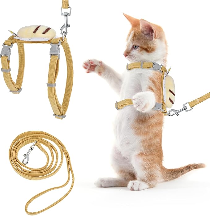 TIESOME Cat Harness and Leash Set, Adjustable Gradient Kitten Harness Escape by TIESOME