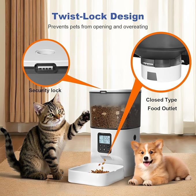 Automatic Cat Feeder, Cat Food Dispenser - Image 3