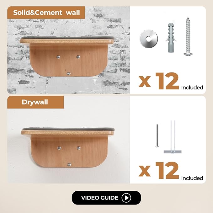 Cat Wall Shelves for Cat Wall Steps, Wooden Floating Modern Mounted Space - Image 6